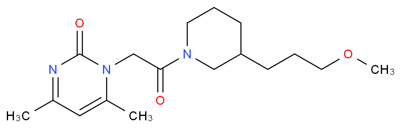 1-{2-[3-(3-methoxypropyl)-1-piperidinyl]-2-oxoethyl}-4,6-dimethyl-2(1H)-pyrimidinone_分子结构_CAS_)