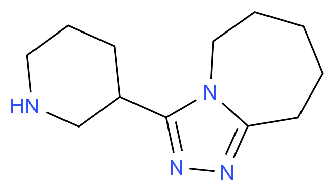 3-{5H,6H,7H,8H,9H-[1,2,4]triazolo[4,3-a]azepin-3-yl}piperidine_分子结构_CAS_923164-14-1