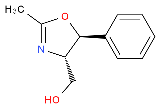 (4S,5S)-(-)-2-甲基-5-苯基-2-噁唑啉-4-甲醇_分子结构_CAS_53732-41-5)