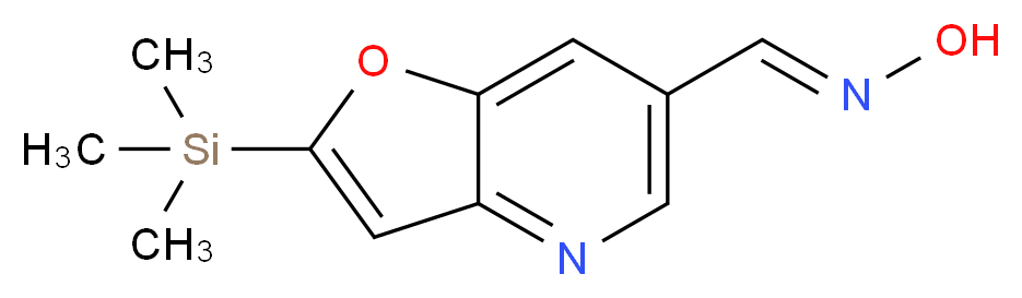 2-(Trimethylsilyl)furo[3,2-b]pyridine-6-carbaldehyde oxime_分子结构_CAS_1186405-19-5)