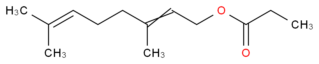 3,7-dimethylocta-2,6-dien-1-yl propanoate_分子结构_CAS_105-90-8