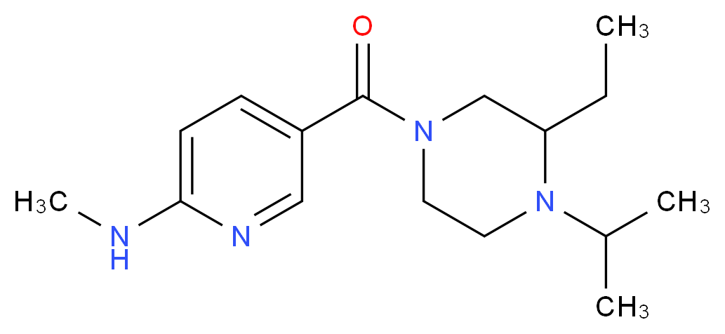 5-[(3-ethyl-4-isopropyl-1-piperazinyl)carbonyl]-N-methyl-2-pyridinamine_分子结构_CAS_)