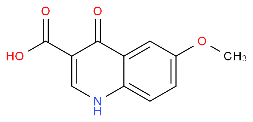 6-methoxy-4-oxo-1,4-dihydroquinoline-3-carboxylic acid_分子结构_CAS_34785-07-4)