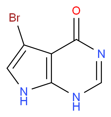 5-Bromo-3,7-dihydro-4H-pyrrolo[2,3-d]pyrimidin-4-one_分子结构_CAS_22276-97-7)