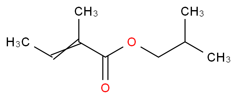 2-methylpropyl 2-methylbut-2-enoate_分子结构_CAS_61692-84-0