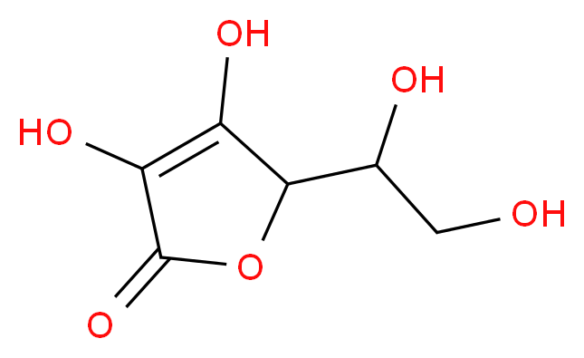 5-(1,2-dihydroxyethyl)-3,4-dihydroxyfuran-2(5H)-one_分子结构_CAS_62624-30-0)