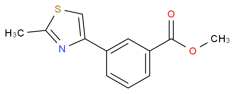 3-(2-Methyl-thiazol-4-yl)-benzoic acid methyl ester_分子结构_CAS_850375-07-4)