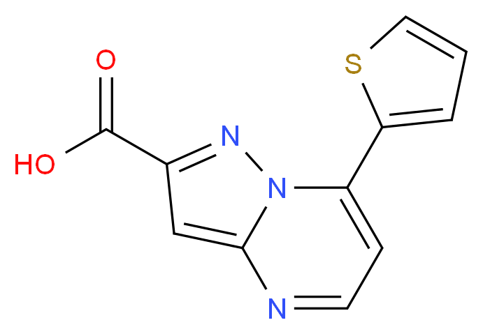 7-Thiophen-2-yl-pyrazolo[1,5-a]pyrimidine-2-carboxylic acid_分子结构_CAS_)