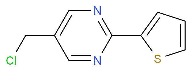 5-(chloromethyl)-2-(thiophen-2-yl)pyrimidine_分子结构_CAS_926921-78-0
