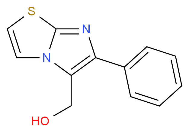 (6-Phenylimidazo[2,1-b][1,3]thiazol-5-yl)methanol_分子结构_CAS_76919-41-0)