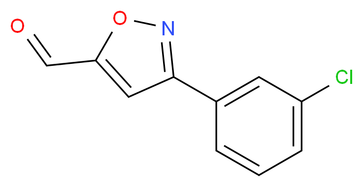 3-(3-Chloro-phenyl)-isoxazole-5-carbaldehyde_分子结构_CAS_869496-60-6)