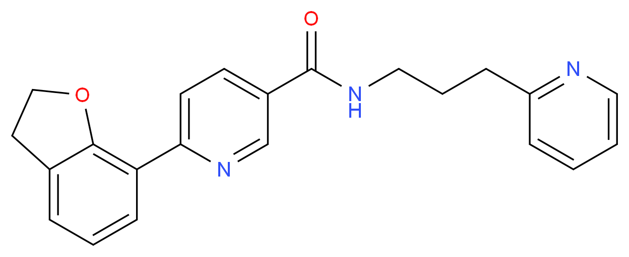 6-(2,3-dihydro-1-benzofuran-7-yl)-N-(3-pyridin-2-ylpropyl)nicotinamide_分子结构_CAS_)