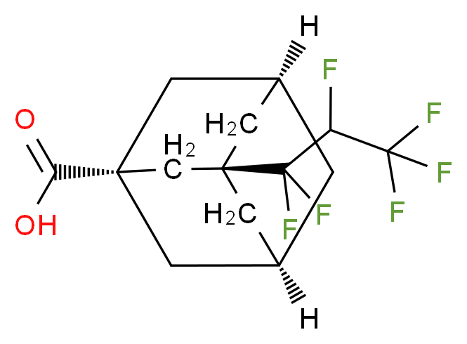 (1r,3r,5R,7S)-3-(1,1,2,3,3,3-hexafluoropropyl)adamantane-1-carboxylic acid_分子结构_CAS_86301-98-6