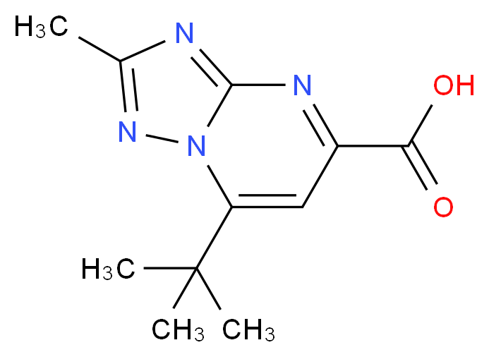 7-tert-butyl-2-methyl[1,2,4]triazolo[1,5-a]pyrimidine-5-carboxylic acid_分子结构_CAS_)
