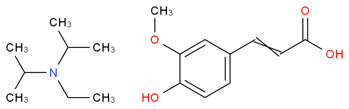 3-(4-hydroxy-3-methoxyphenyl)prop-2-enoic acid; ethylbis(propan-2-yl)amine_分子结构_CAS_1194607-27-6