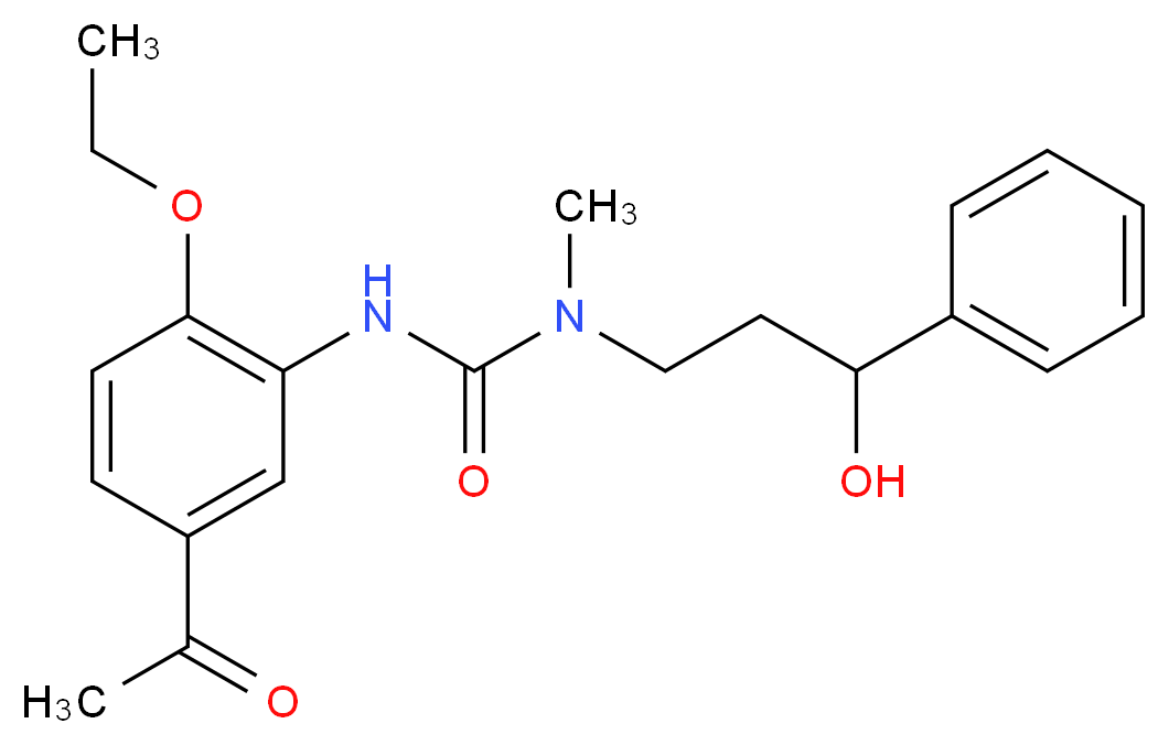 N'-(5-acetyl-2-ethoxyphenyl)-N-(3-hydroxy-3-phenylpropyl)-N-methylurea_分子结构_CAS_)