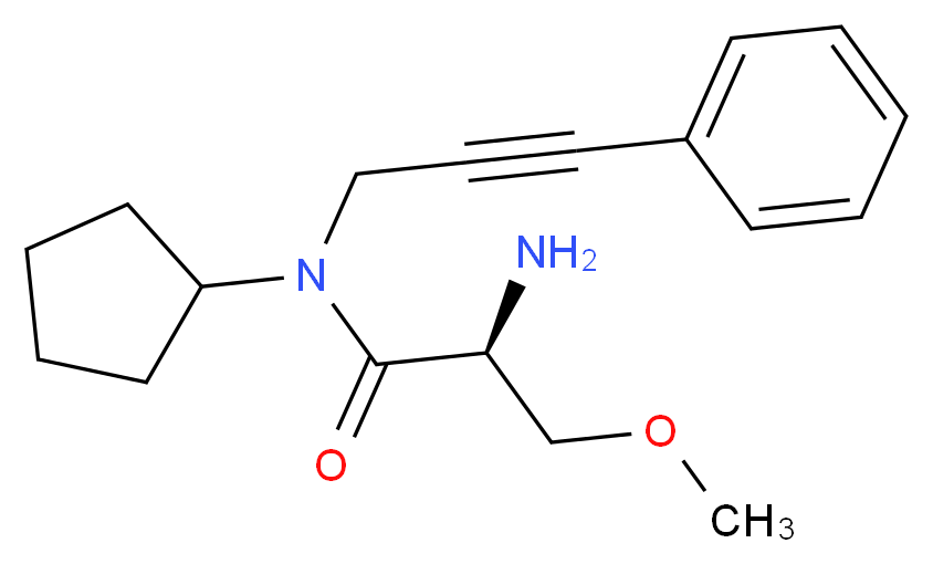 (2S)-2-amino-N-cyclopentyl-3-methoxy-N-(3-phenylprop-2-yn-1-yl)propanamide_分子结构_CAS_)