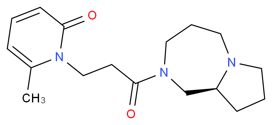 1-{3-[(9aS)-hexahydro-1H-pyrrolo[1,2-a][1,4]diazepin-2(3H)-yl]-3-oxopropyl}-6-methylpyridin-2(1H)-one_分子结构_CAS_)