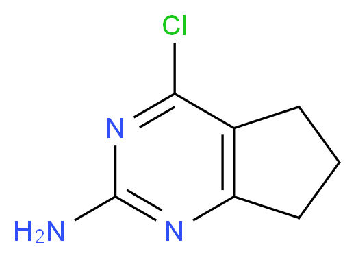 4-chloro-6,7-dihydro-5H-cyclopenta[d]pyrimidin-2-amine_分子结构_CAS_5461-89-2)