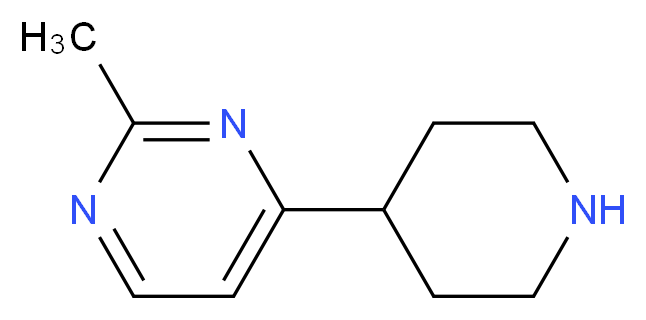 2-methyl-4-(piperidin-4-yl)pyrimidine_分子结构_CAS_949100-33-8