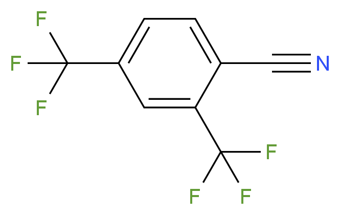 2,4-bis(trifluoromethyl)benzonitrile_分子结构_CAS_177952-38-4