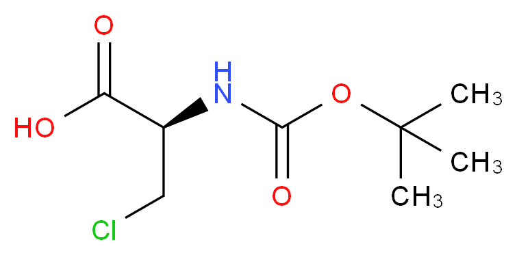 Boc-beta-Chloro-Ala-OH_分子结构_CAS_71404-98-3)