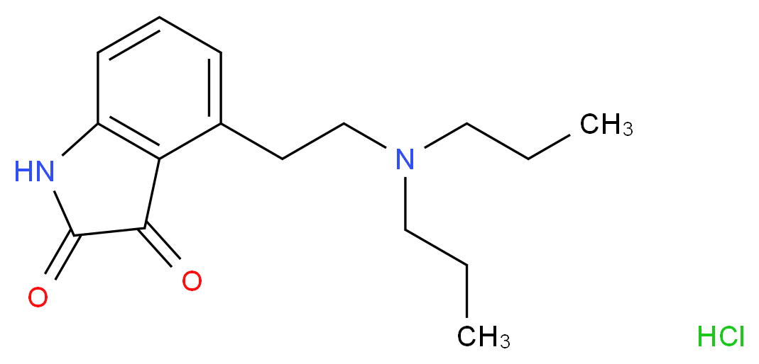 4-[2-(dipropylamino)ethyl]-2,3-dihydro-1H-indole-2,3-dione hydrochloride_分子结构_CAS_221264-21-7