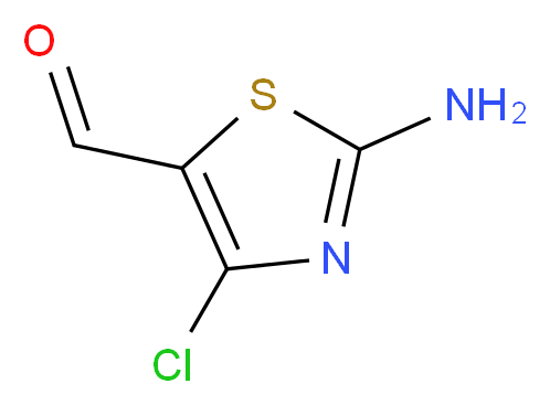 2-amino-4-chloro-1,3-thiazole-5-carbaldehyde_分子结构_CAS_76874-79-8