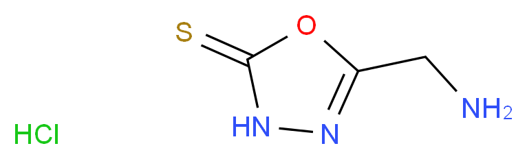 5-(aminomethyl)-2,3-dihydro-1,3,4-oxadiazole-2-thione hydrochloride_分子结构_CAS_1046079-55-3