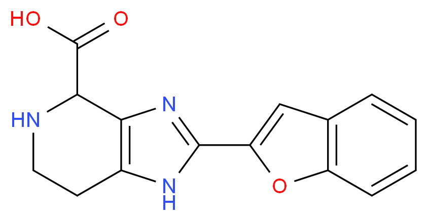 2-(1-benzofuran-2-yl)-4,5,6,7-tetrahydro-1H-imidazo[4,5-c]pyridine-4-carboxylic acid_分子结构_CAS_)