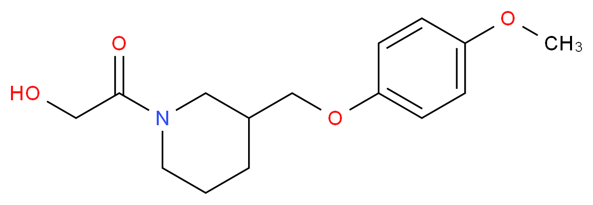 2-{3-[(4-methoxyphenoxy)methyl]-1-piperidinyl}-2-oxoethanol_分子结构_CAS_)