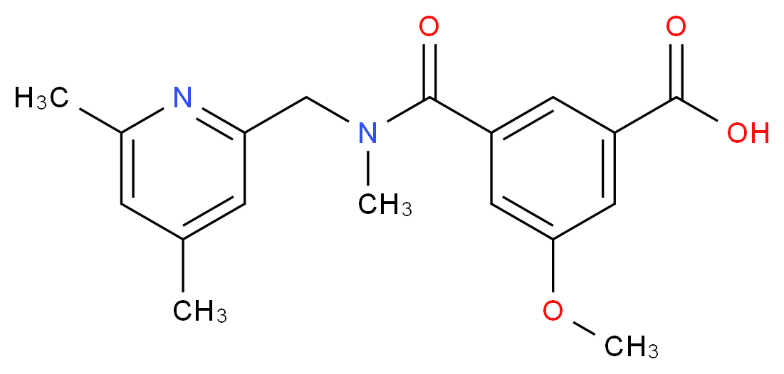 3-{[[(4,6-dimethylpyridin-2-yl)methyl](methyl)amino]carbonyl}-5-methoxybenzoic acid_分子结构_CAS_)
