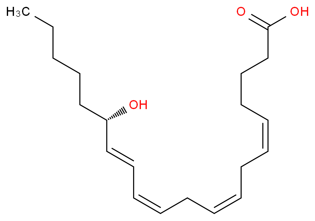 (5Z,8Z,11Z,13E,15S)-15-hydroxyicosa-5,8,11,13-tetraenoic acid_分子结构_CAS_54845-95-3