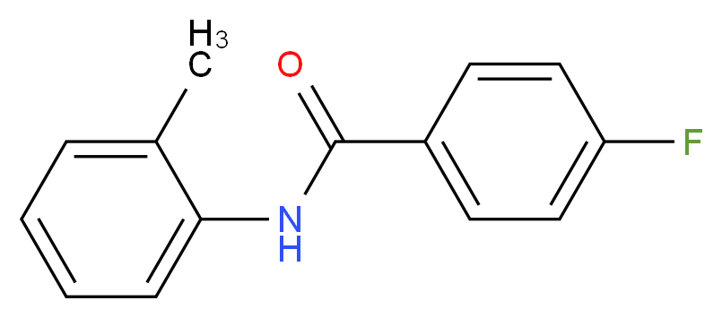 4-fluoro-N-(2-methylphenyl)benzamide_分子结构_CAS_399-03-1