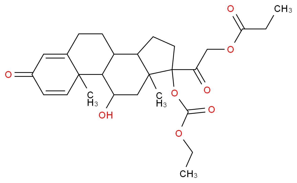 Prednicarbate_分子结构_CAS_73771-04-7)