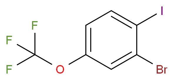 2-bromo-1-iodo-4-(trifluoromethoxy)benzene_分子结构_CAS_883546-30-3