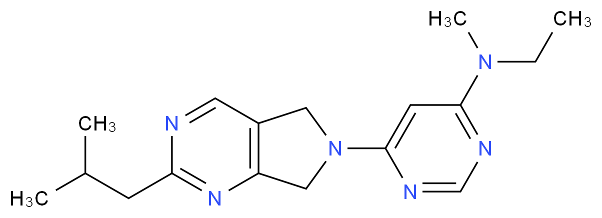 N-ethyl-6-(2-isobutyl-5,7-dihydro-6H-pyrrolo[3,4-d]pyrimidin-6-yl)-N-methylpyrimidin-4-amine_分子结构_CAS_)