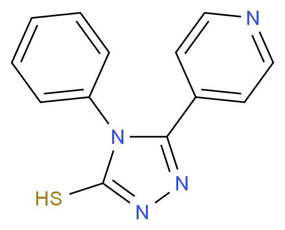 4-phenyl-5-(pyridin-4-yl)-4H-1,2,4-triazole-3-thiol_分子结构_CAS_)