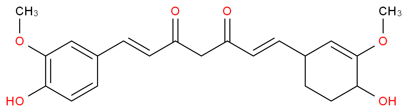 (1E,6E)-1-(4-hydroxy-3-methoxycyclohex-2-en-1-yl)-7-(4-hydroxy-3-methoxyphenyl)hepta-1,6-diene-3,5-dione_分子结构_CAS_36062-04-1