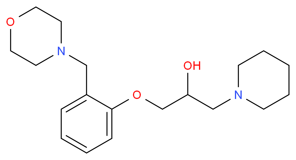 1-[2-(4-morpholinylmethyl)phenoxy]-3-(1-piperidinyl)-2-propanol_分子结构_CAS_)