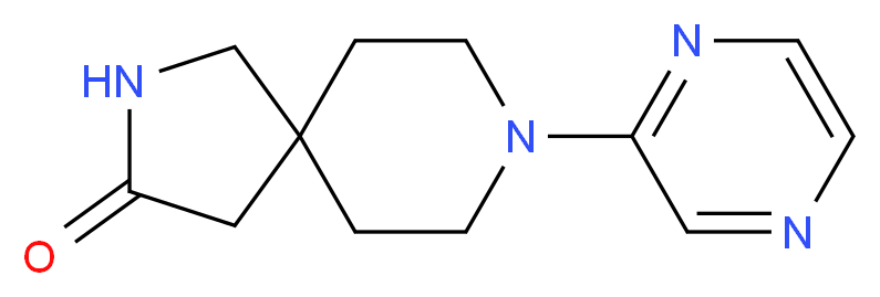 8-(2-pyrazinyl)-2,8-diazaspiro[4.5]decan-3-one_分子结构_CAS_)