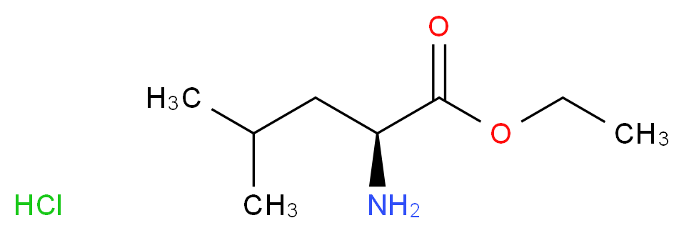 ethyl (2S)-2-amino-4-methylpentanoate hydrochloride_分子结构_CAS_2743-40-0