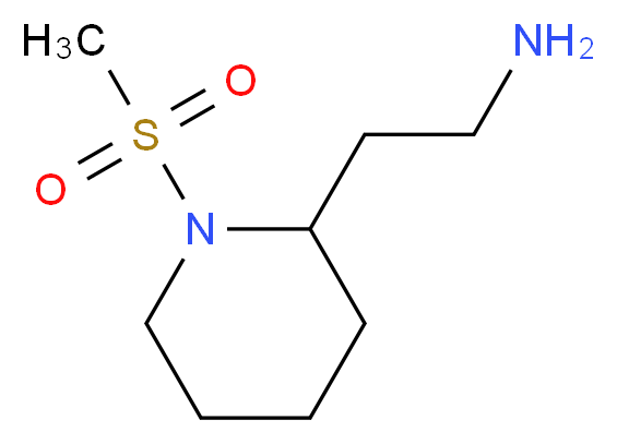 2-(1-methanesulfonylpiperidin-2-yl)ethan-1-amine_分子结构_CAS_1018307-27-1