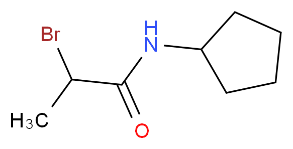 2-bromo-N-cyclopentylpropanamide_分子结构_CAS_905810-23-3