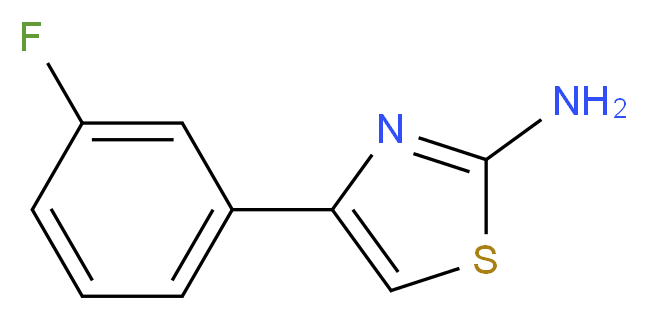 4-(3-fluorophenyl)-1,3-thiazol-2-amine_分子结构_CAS_446065-20-9)