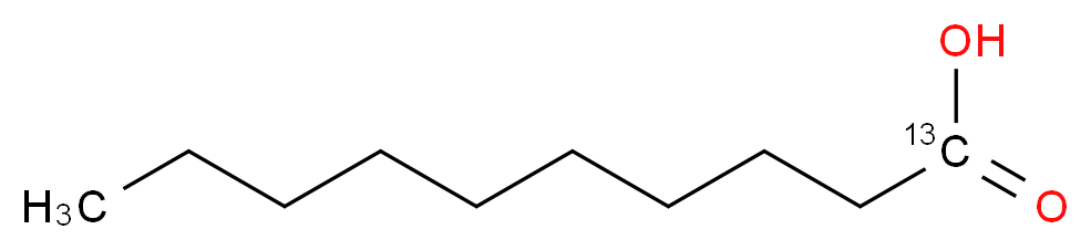 癸酸-1-13C_分子结构_CAS_84600-66-8)