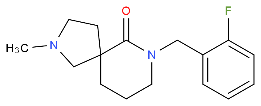 7-(2-fluorobenzyl)-2-methyl-2,7-diazaspiro[4.5]decan-6-one_分子结构_CAS_)