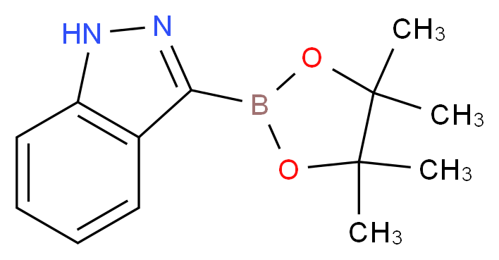 3-(tetramethyl-1,3,2-dioxaborolan-2-yl)-1H-indazole_分子结构_CAS_937366-55-7