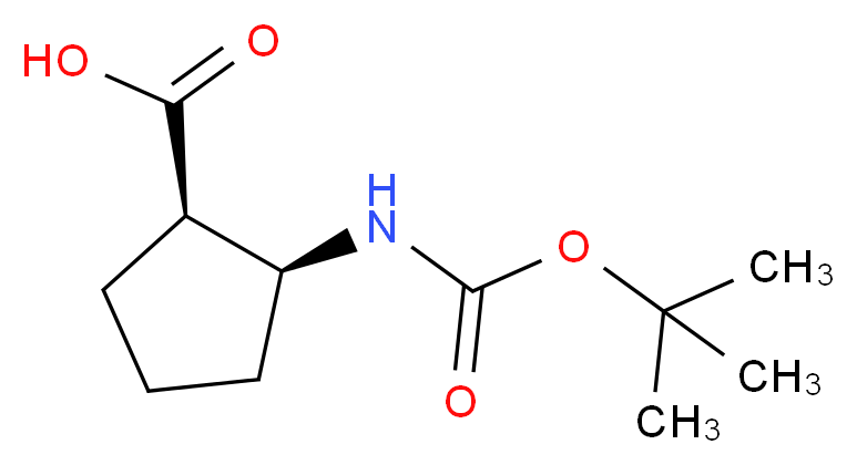 (±)-顺式-2-(Boc-氨基)环戊烷羧酸_分子结构_CAS_136315-70-3)