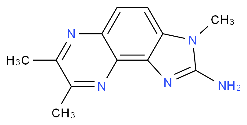 3,7,8-trimethyl-3H-imidazo[4,5-f]quinoxalin-2-amine_分子结构_CAS_92180-79-5